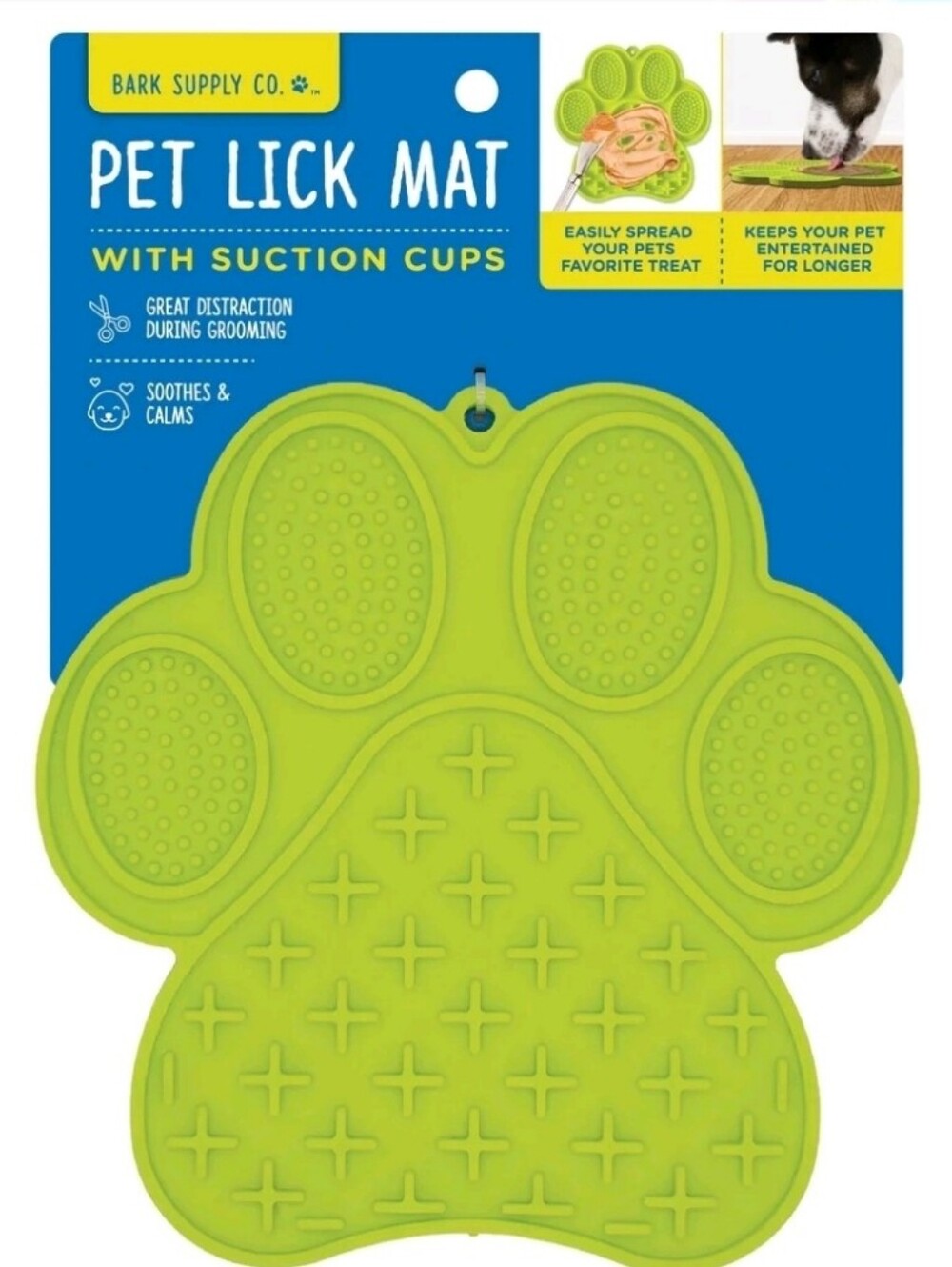 Pet Lick Mat with Suction Cups - Green